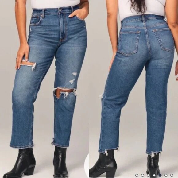 Abercrombie & Fitch Denim - New Abercrombie & Fitch The Ankle Straight Ultra High Rise Curve Love 26